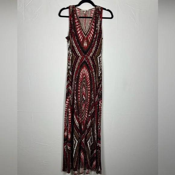 London Times Maxi Dress Tribal Boho - size 4 - Picture 2 of 9